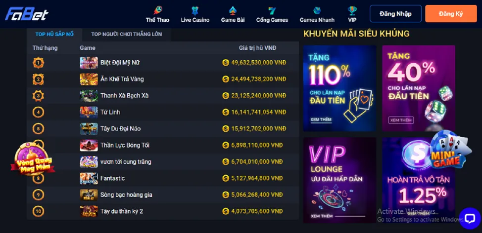 Hoàn trả cược W88 VT